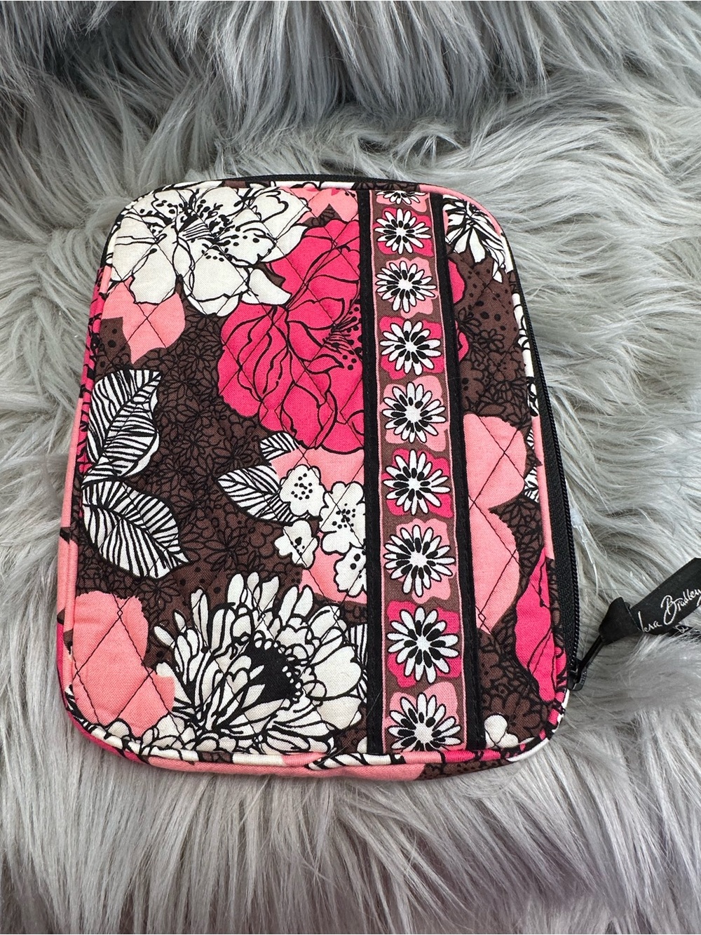 Vera Bradley Pink Brown Floral Quilted Tablet Case